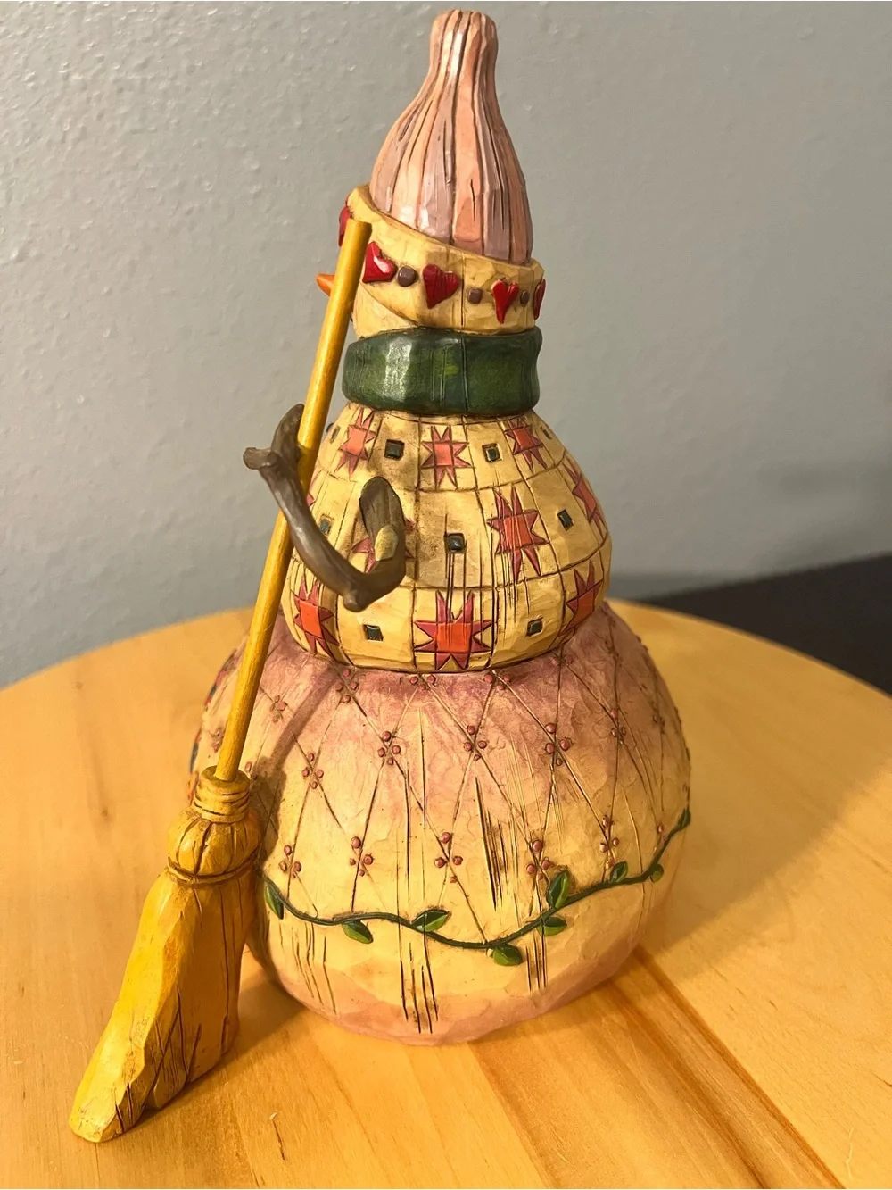 Jim Shore Snowman With Broom “Winters Warmth” Heartwood Creek #112249-2003